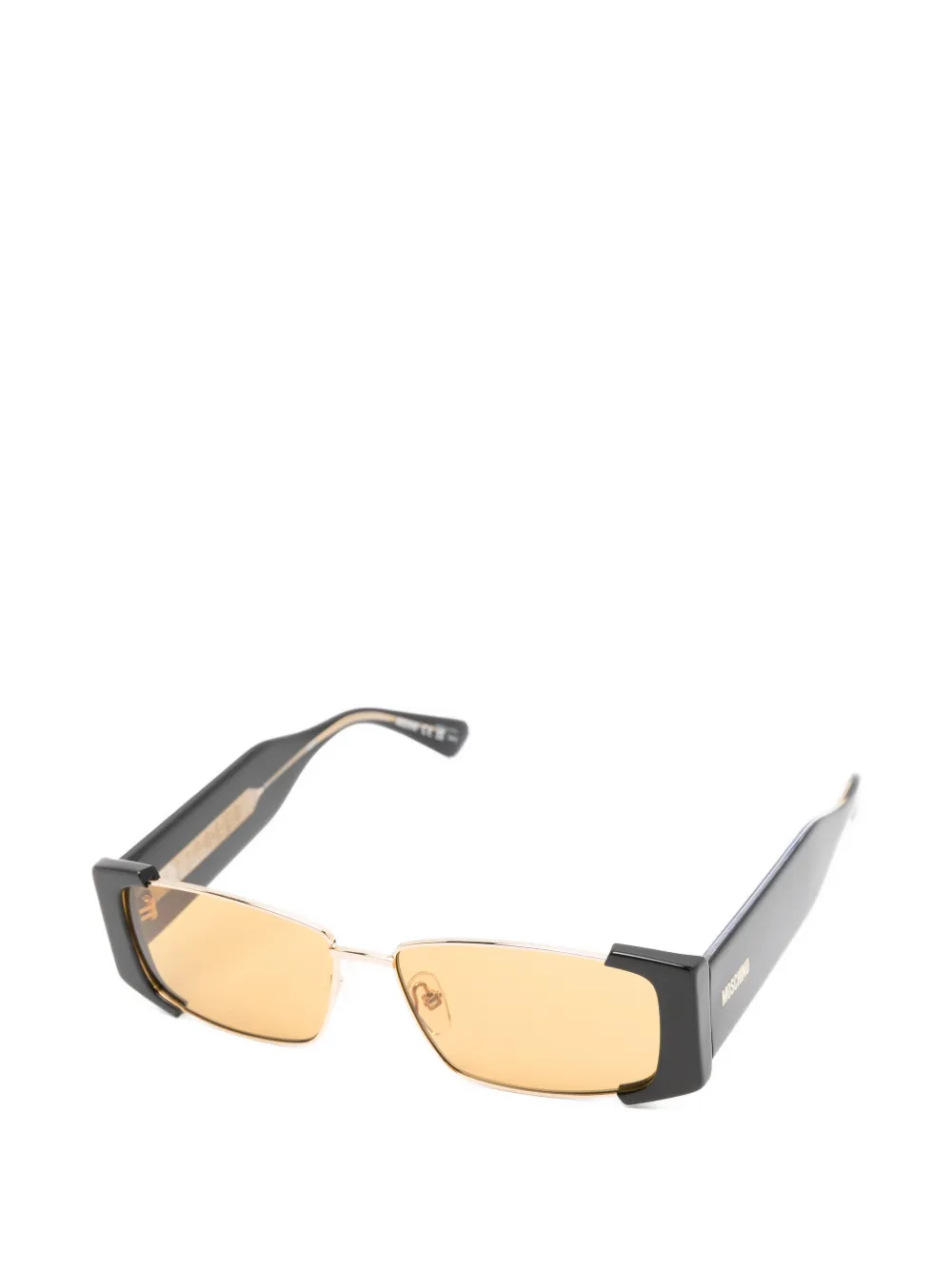 Moschino Eyewear Zonnebril met rechthoekig montuur Zwart