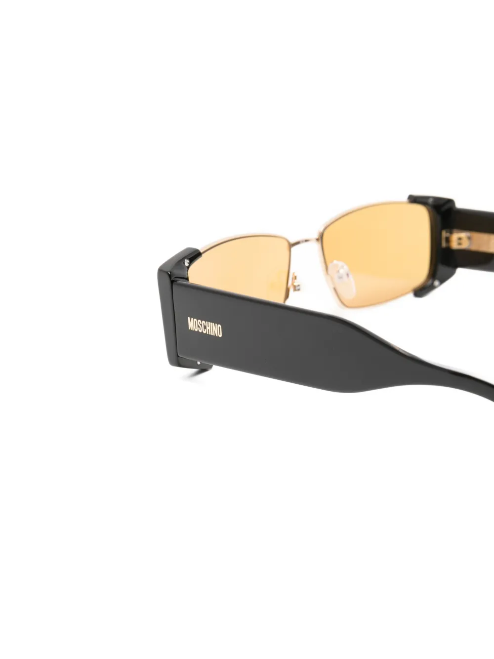 Moschino Eyewear Zonnebril met rechthoekig montuur Zwart