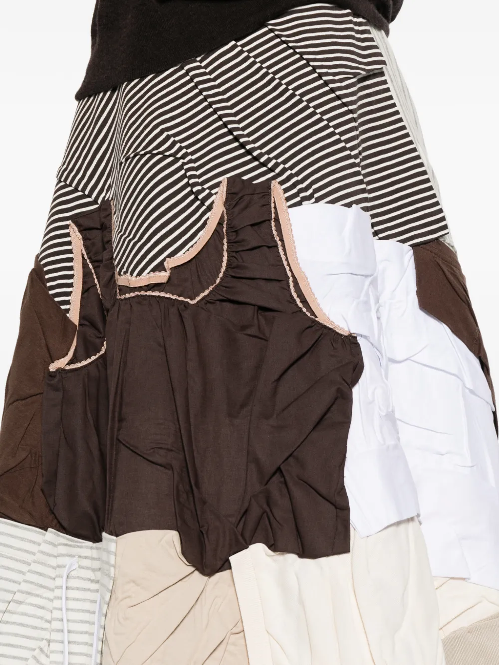 Moschino Midi-rok met patchwork Beige
