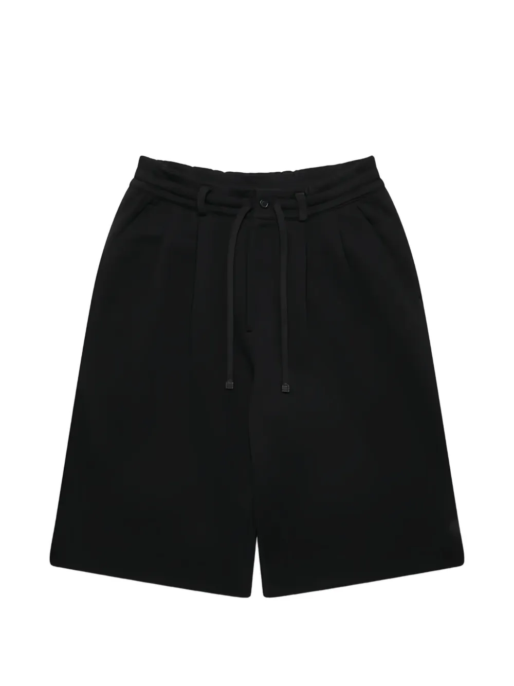 Dover Street Market drawstring-detail pleated cotton shorts - Nero