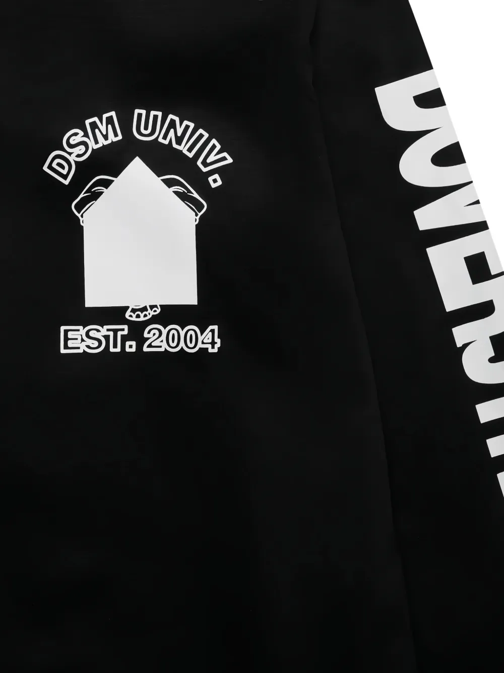 Dover Street Market University katoenen T-shirt met lange mouwen Zwart