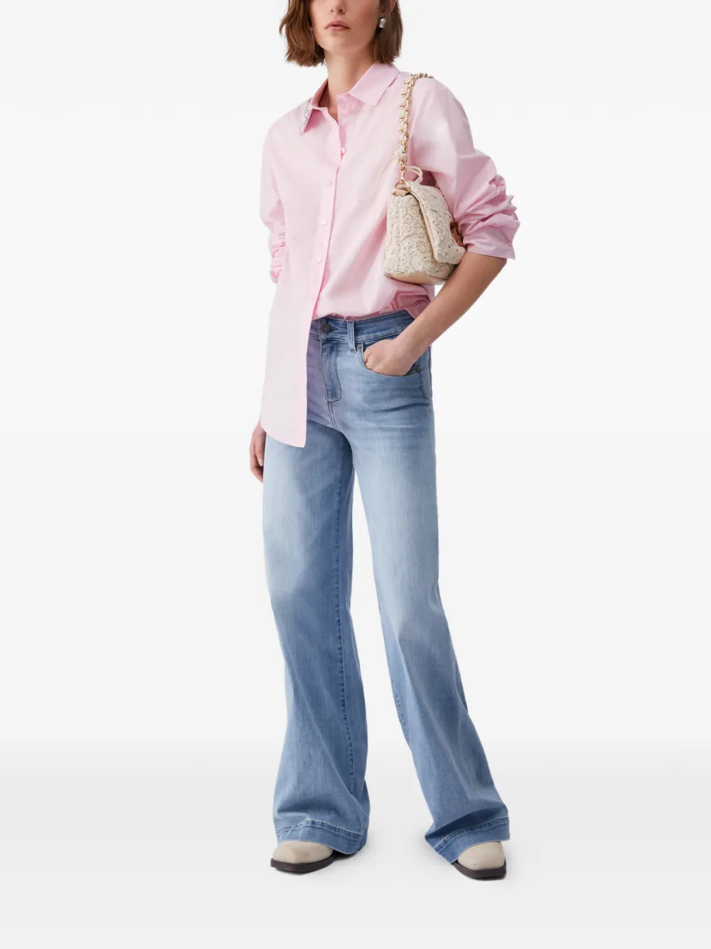 LIU JO Blouse met borduurwerk Roze