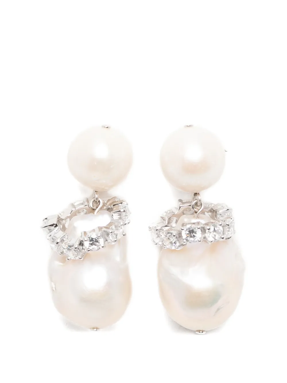 Completedworks Woah! Did Life Just Give Me a Lemon pearl-embellished earrings - Argento