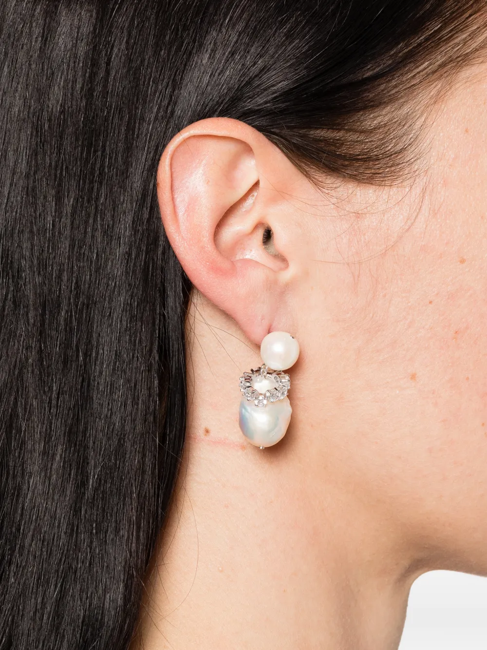  Completedworks Woah! Did Life Just Give Me A Lemon Pearl-embellished Earrings - Silver 