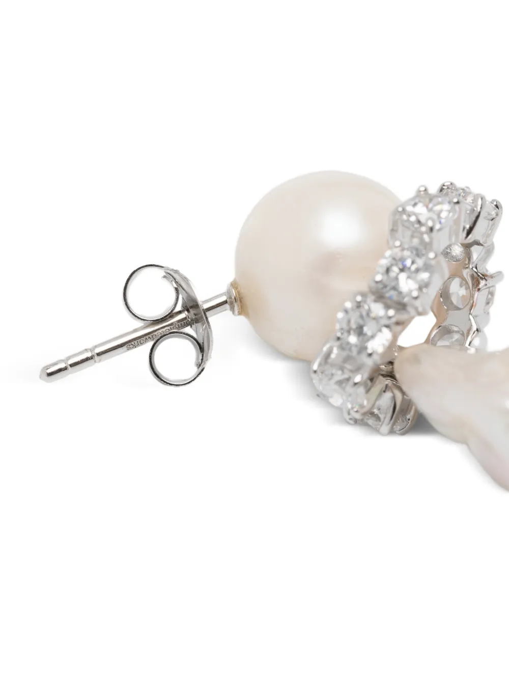  Completedworks Woah! Did Life Just Give Me A Lemon Pearl-embellished Earrings - Silver 
