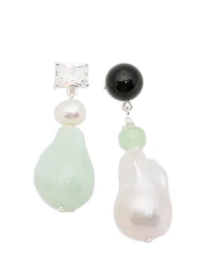 E.M. パールディテール フープピアス | ホワイト | FARFETCH JP