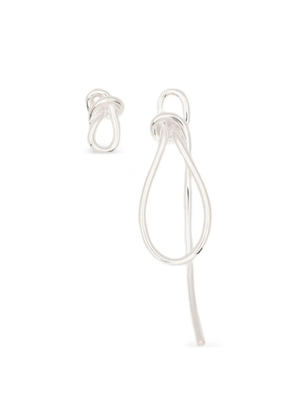 Completedworks Thread knot-detail earrings - Argento