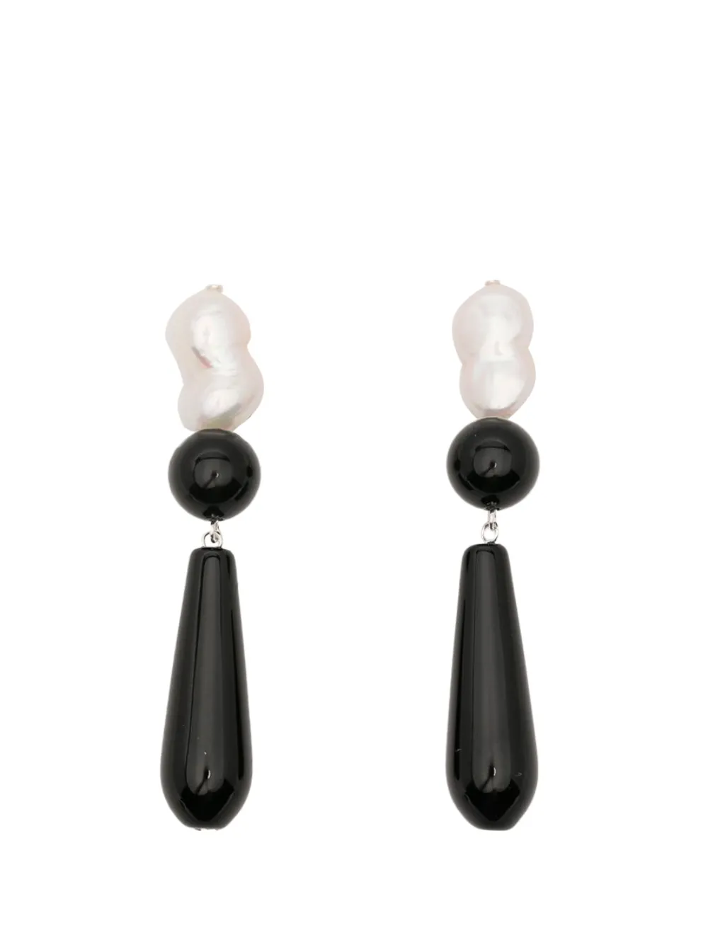 Completedworks pearl-embellishment earrings - Silber