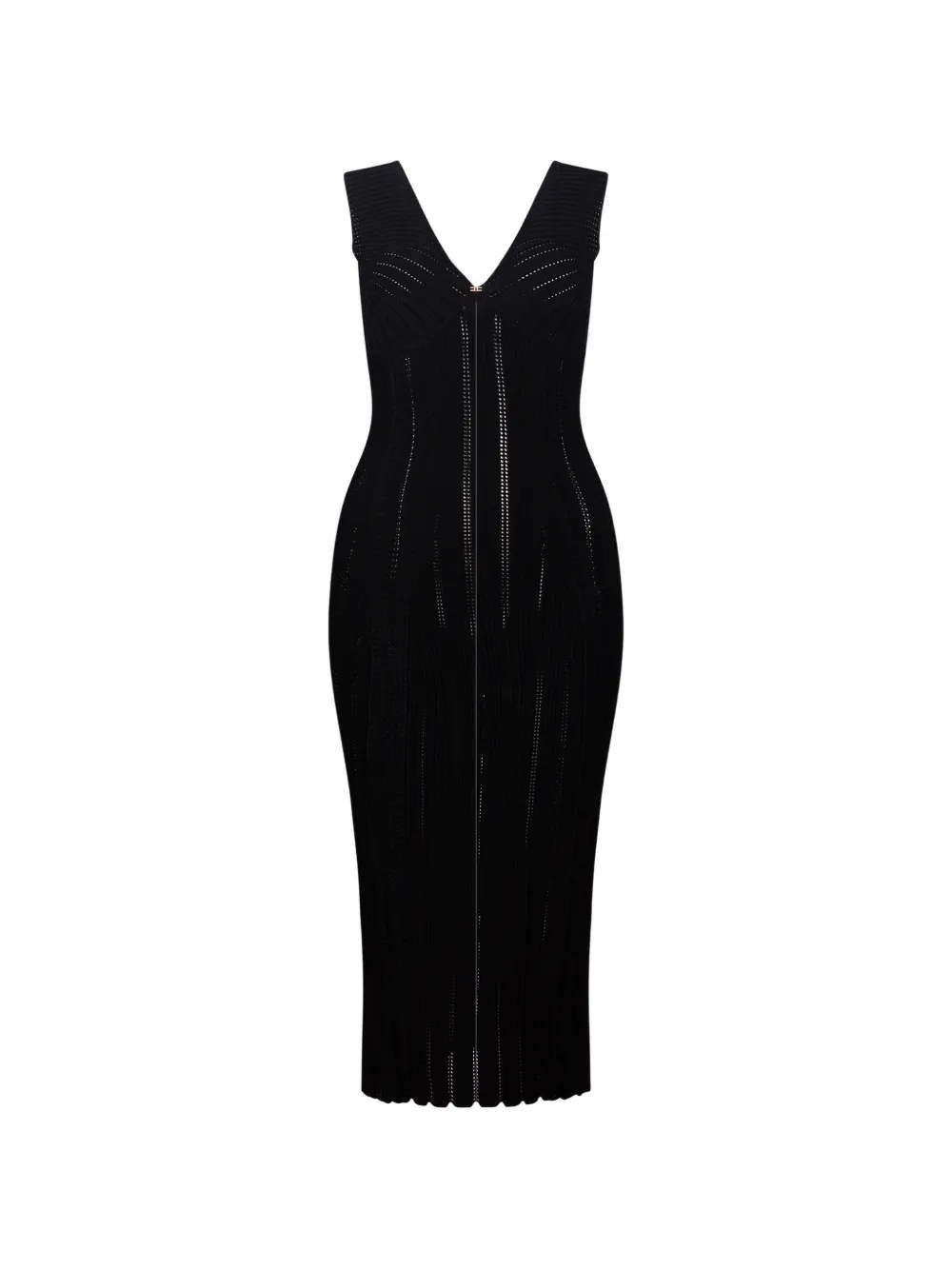Elisabetta Franchi V-neck midi dress - Nero