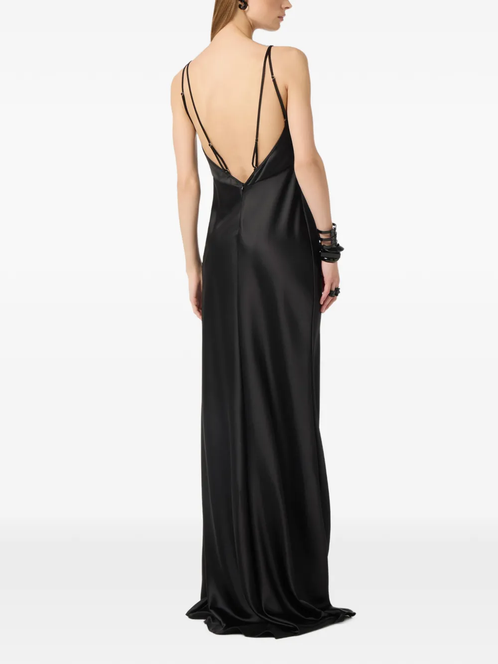 Elisabetta Franchi Mouwloze maxi-jurk Zwart