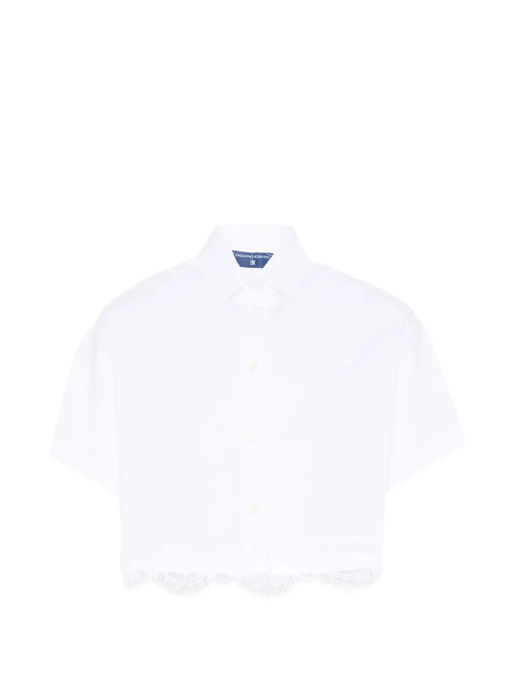 Ermanno Scervino Junior cropped short-sleeve shirt - Bianco