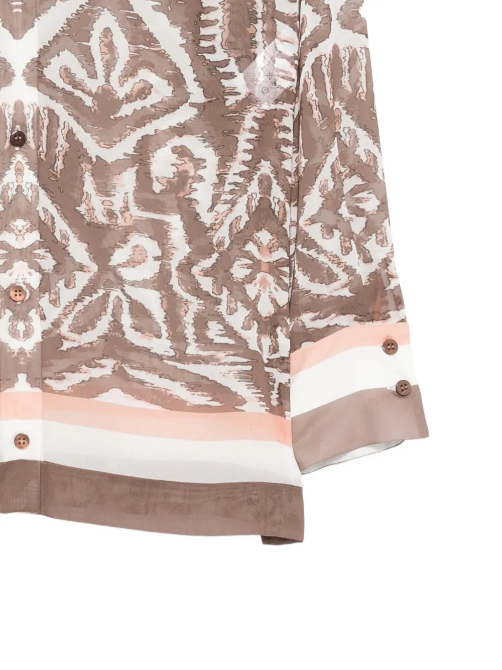  D.exterior Patterned Buttoned Shirt - Brown 