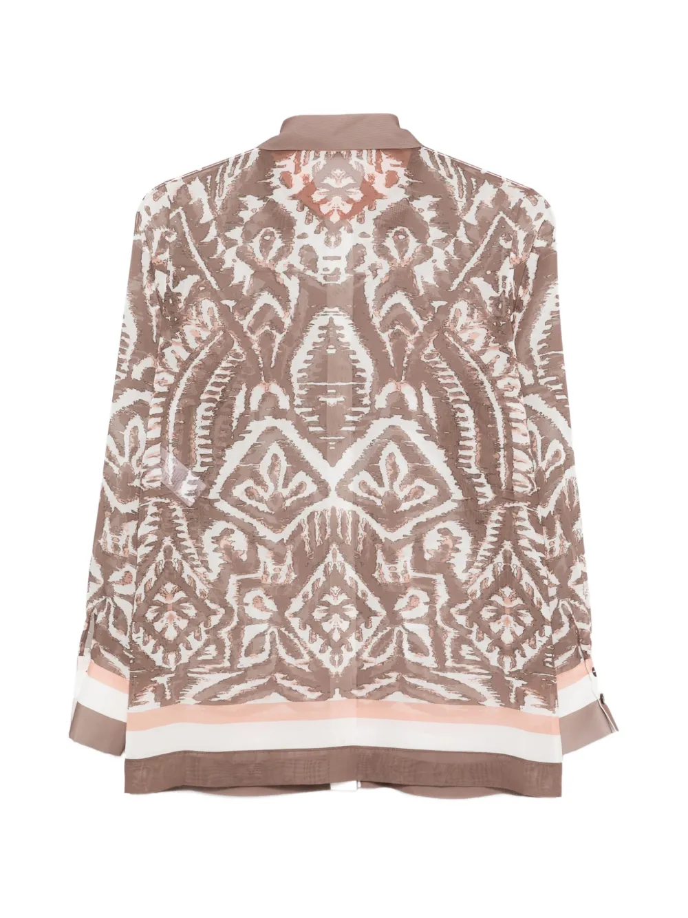  D.exterior Patterned Buttoned Shirt - Brown 