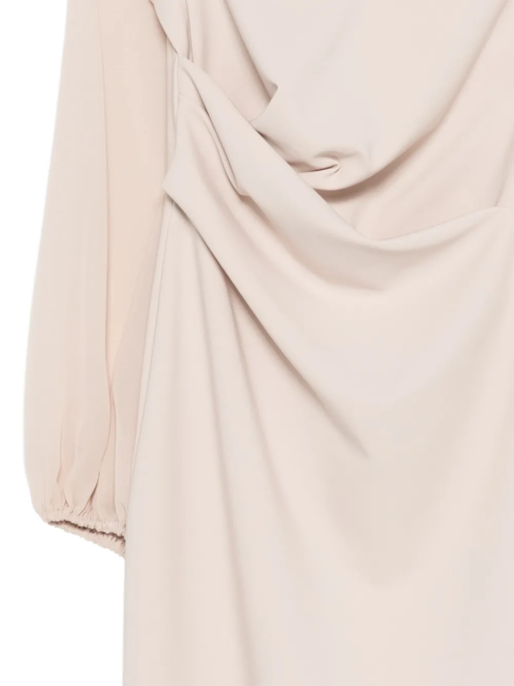  D.exterior Draped Long-sleeve Mini Dress - Neutrals 