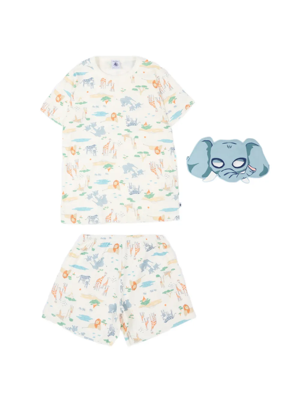 Petit Bateau animal-print pyjama set (set of three) - Toni neutri