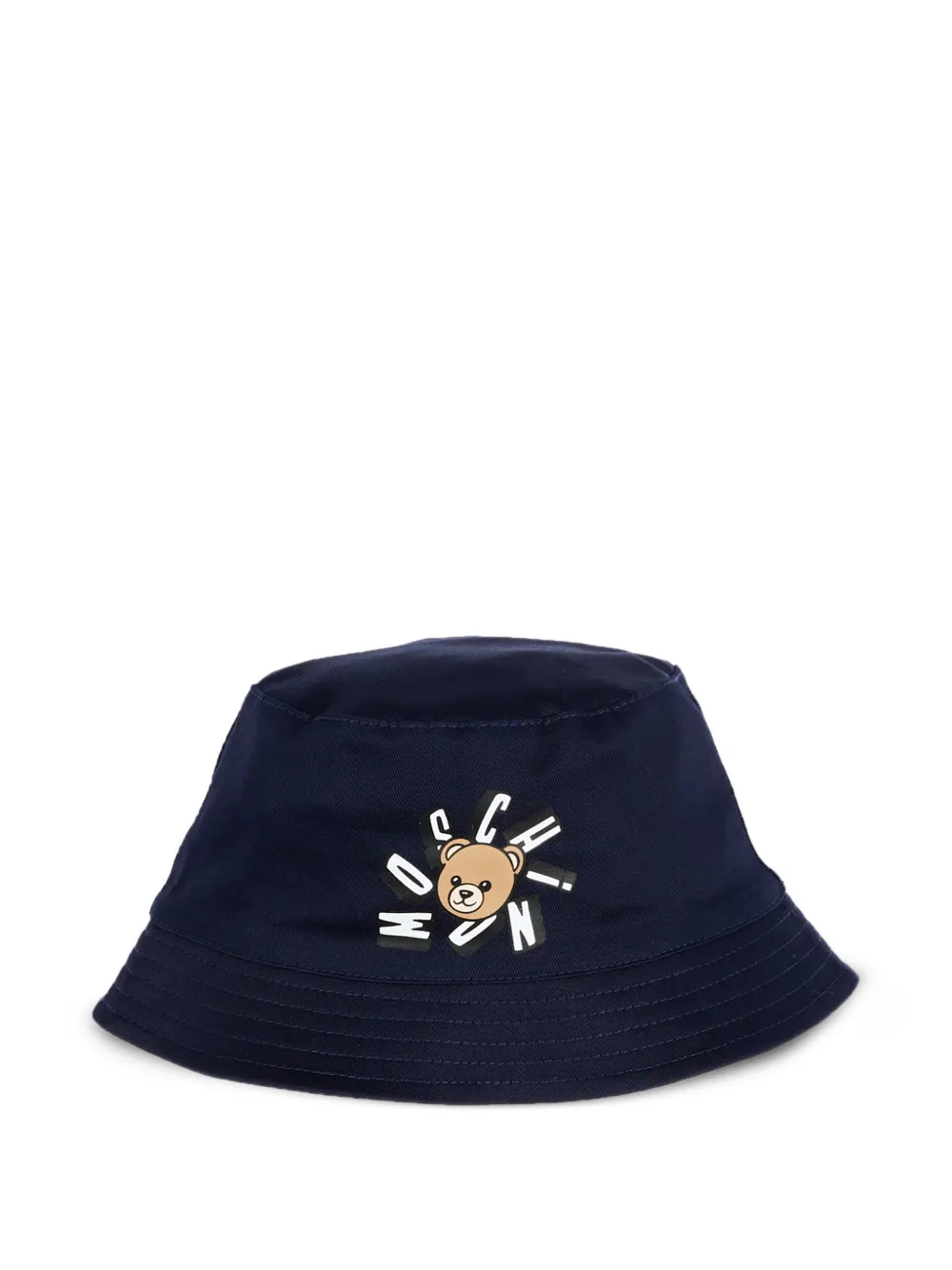 Moschino Kids teddy-print bucket hat - Blu