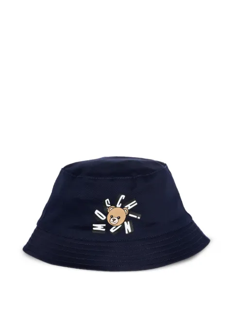 Moschino Kids teddy-print bucket hat