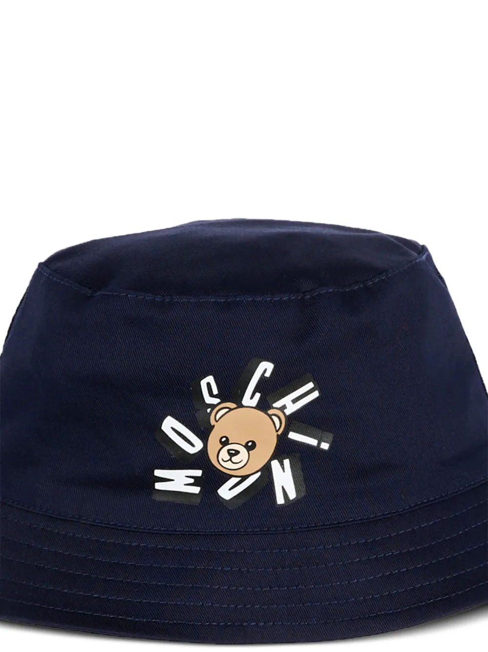 Moschino Kids Vissershoed met teddyprint Blauw