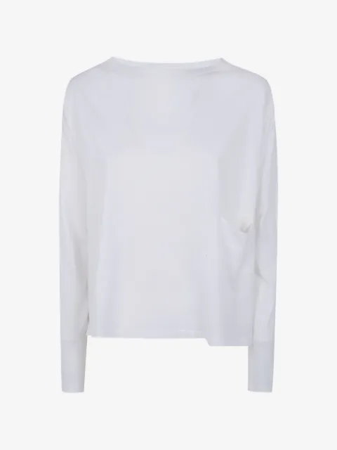 Ma'ry'ya draped-pocket long-sleeve T-shirt