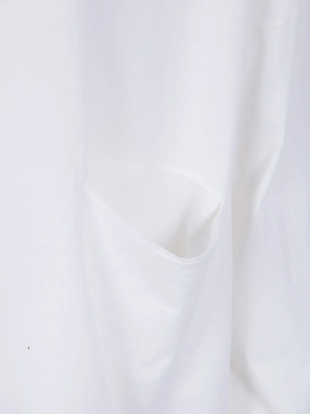  Ma'ry'ya Draped-pocket Long-sleeve T-shirt - White 