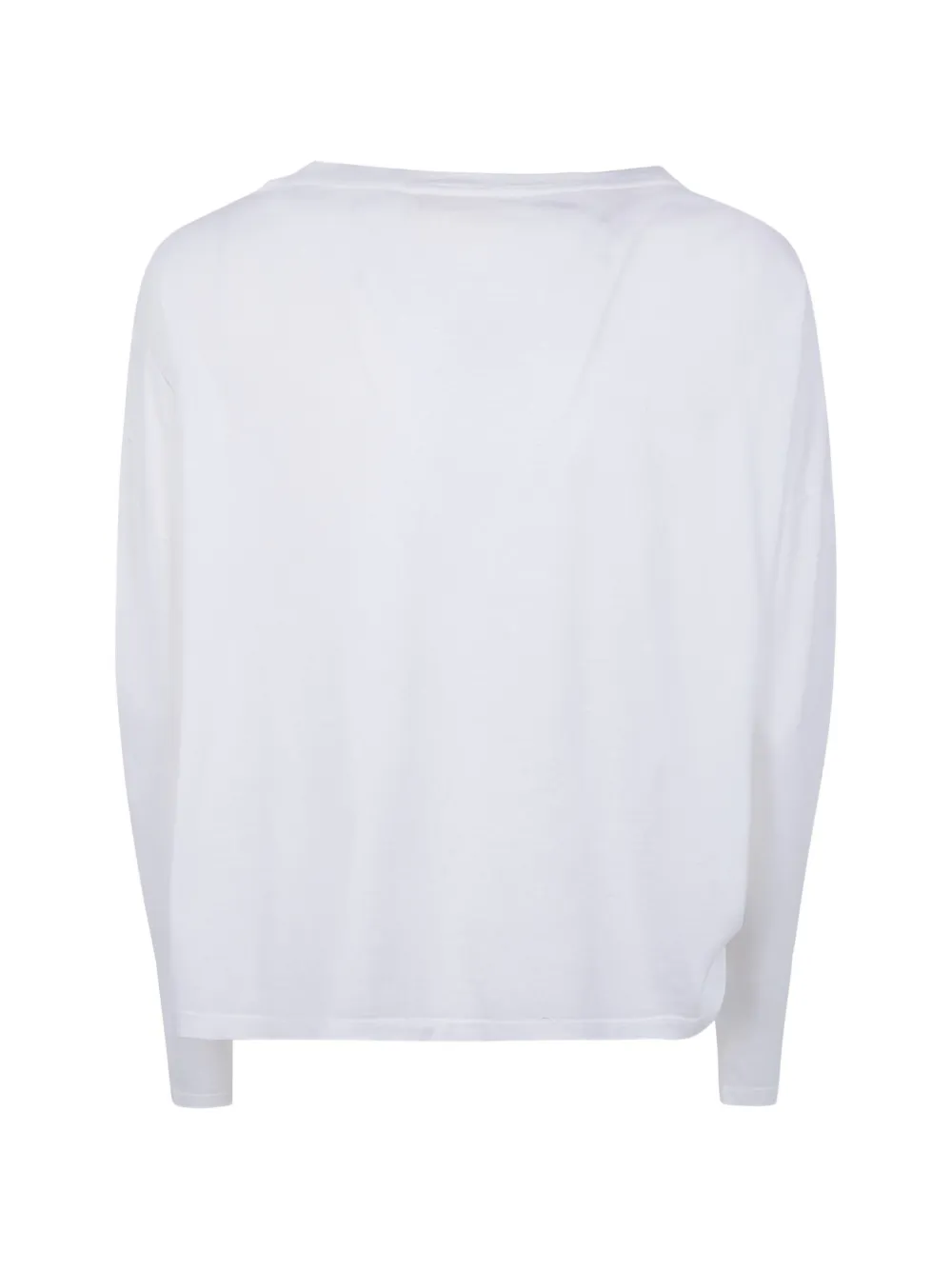  Ma'ry'ya Draped-pocket Long-sleeve T-shirt - White 