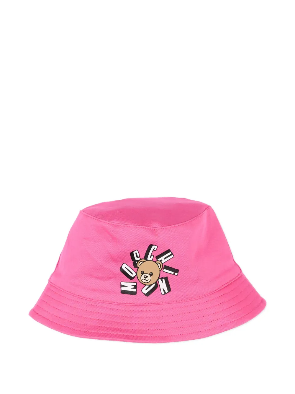 Moschino Kids teddy-print bucket hat - Rosa