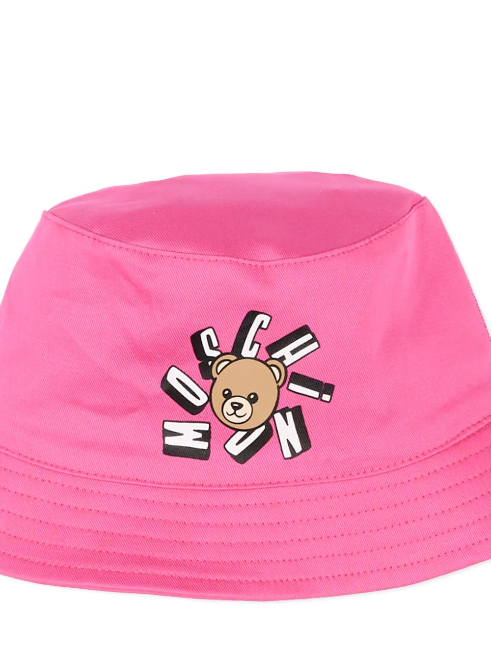 Moschino Kids Vissershoed met teddyprint Roze