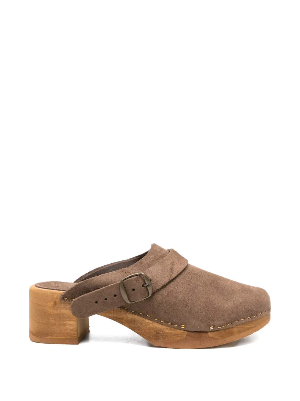 Bosabo Annaé buckle suede clogs - Marrone