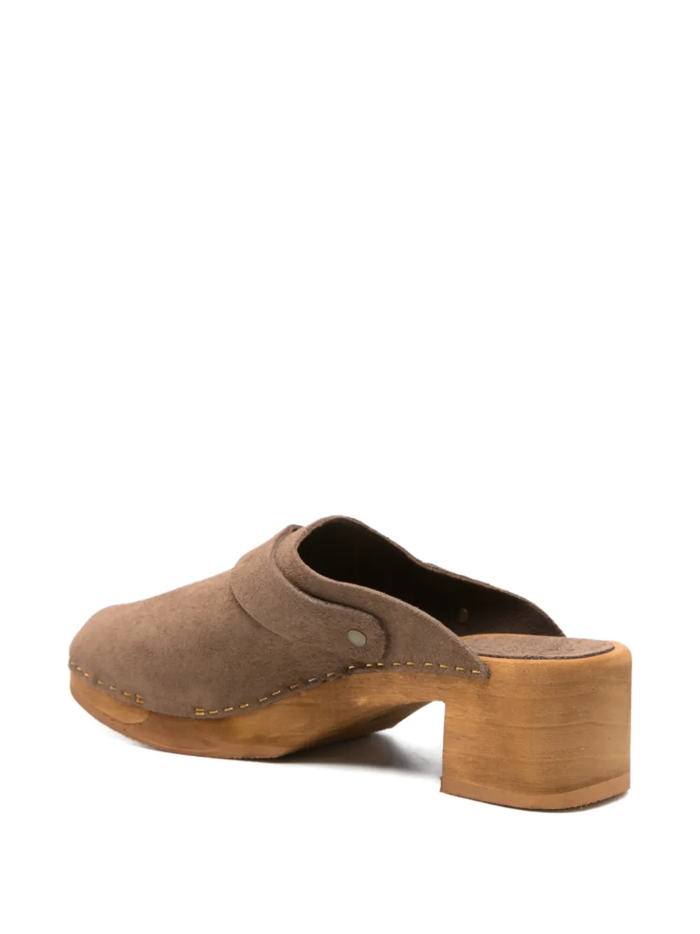  Bosabo Annaé Buckle Suede Clogs - Brown 
