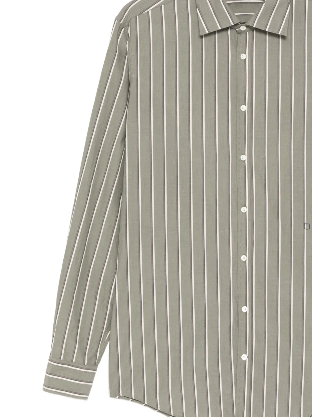  Massimo Alba Striped Shirt - Green 