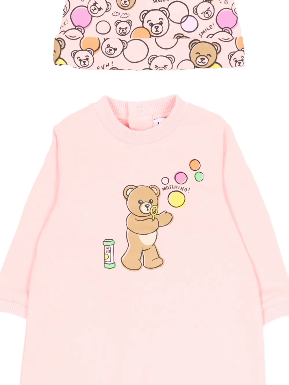 Moschino Kids Romper met beerprint Roze