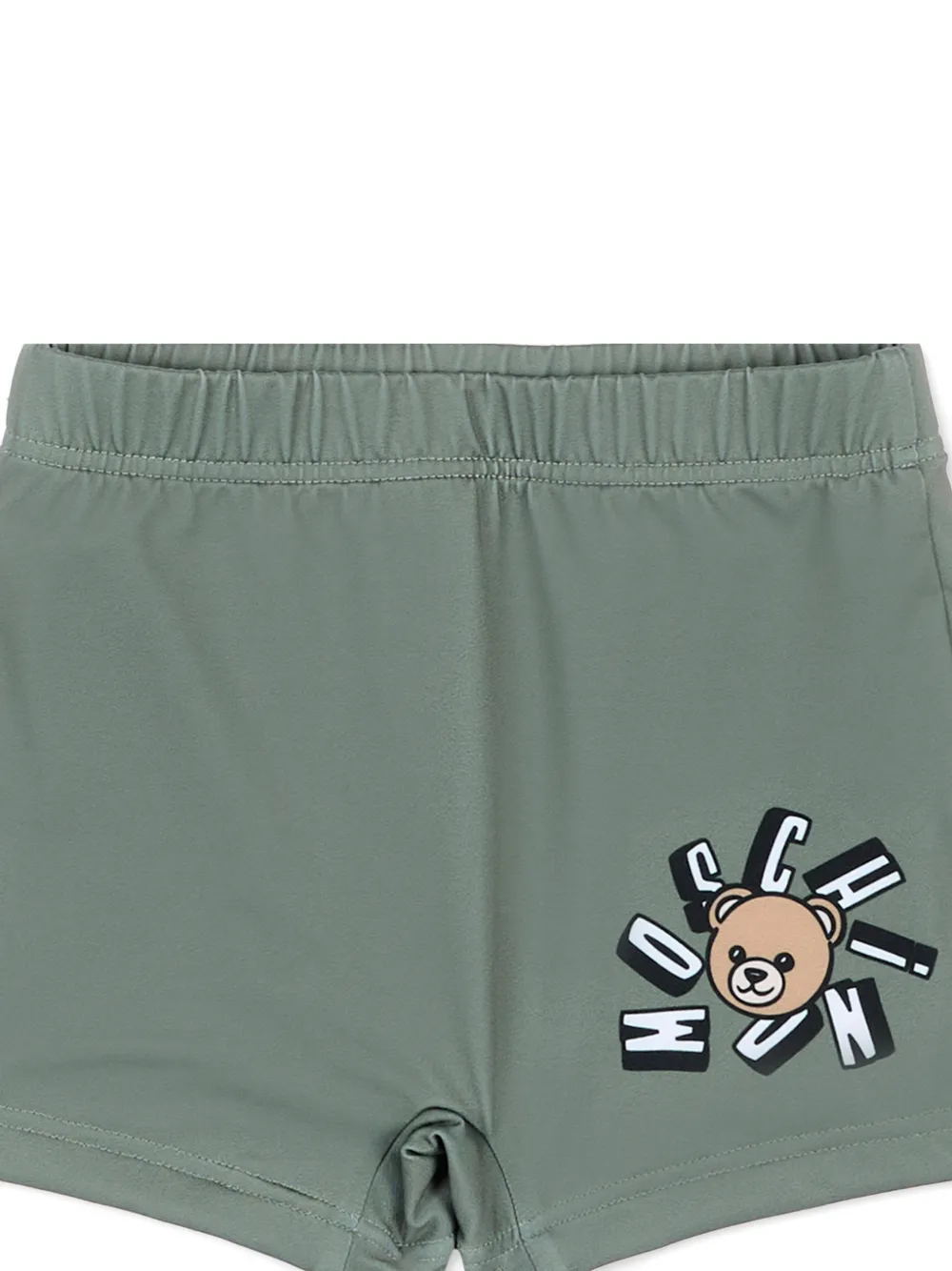 Moschino Kids Zwembroek met teddybeerprint Groen