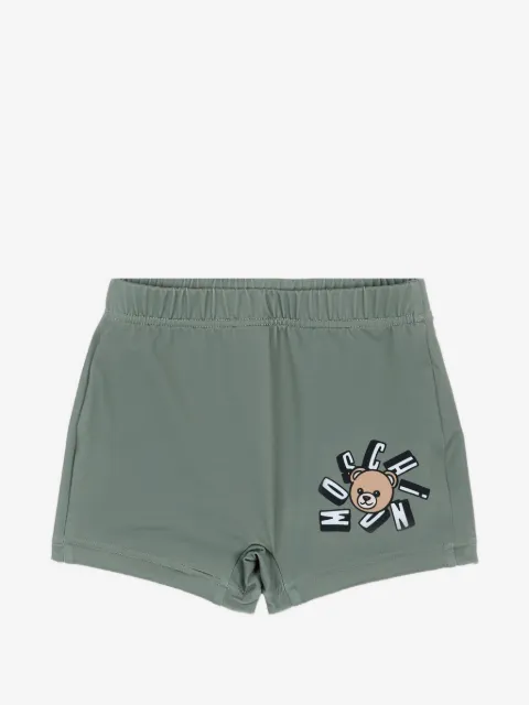 Moschino Kids teddy-print swim shorts