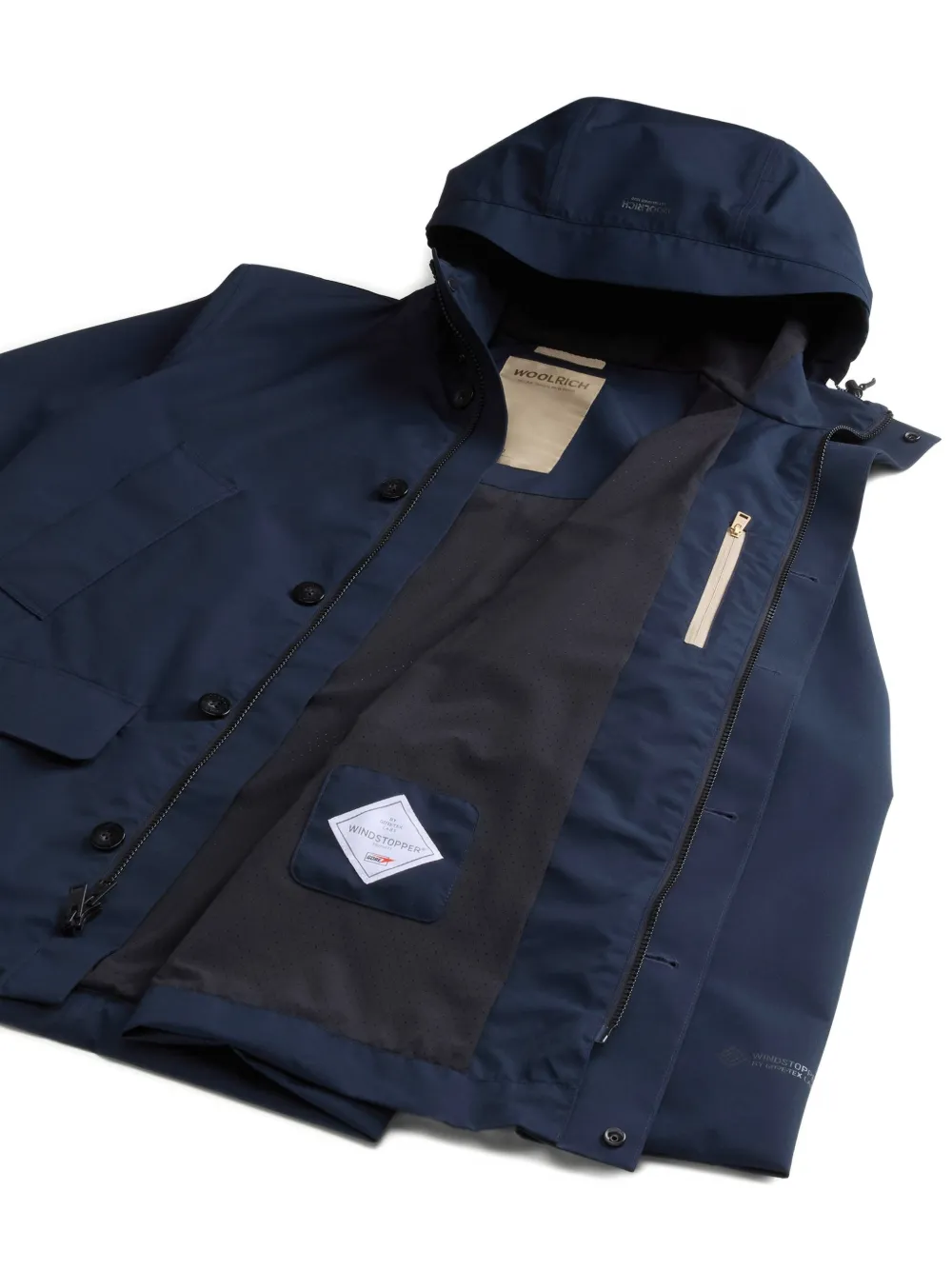 Woolrich Summer parka met capuchon Blauw