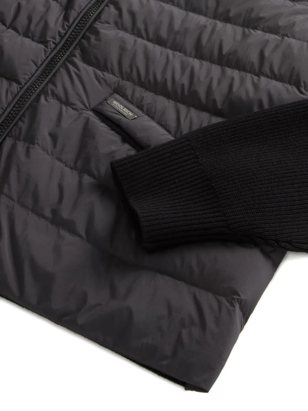  Woolrich Hybrid Quilted Bomber Jacket - Black 