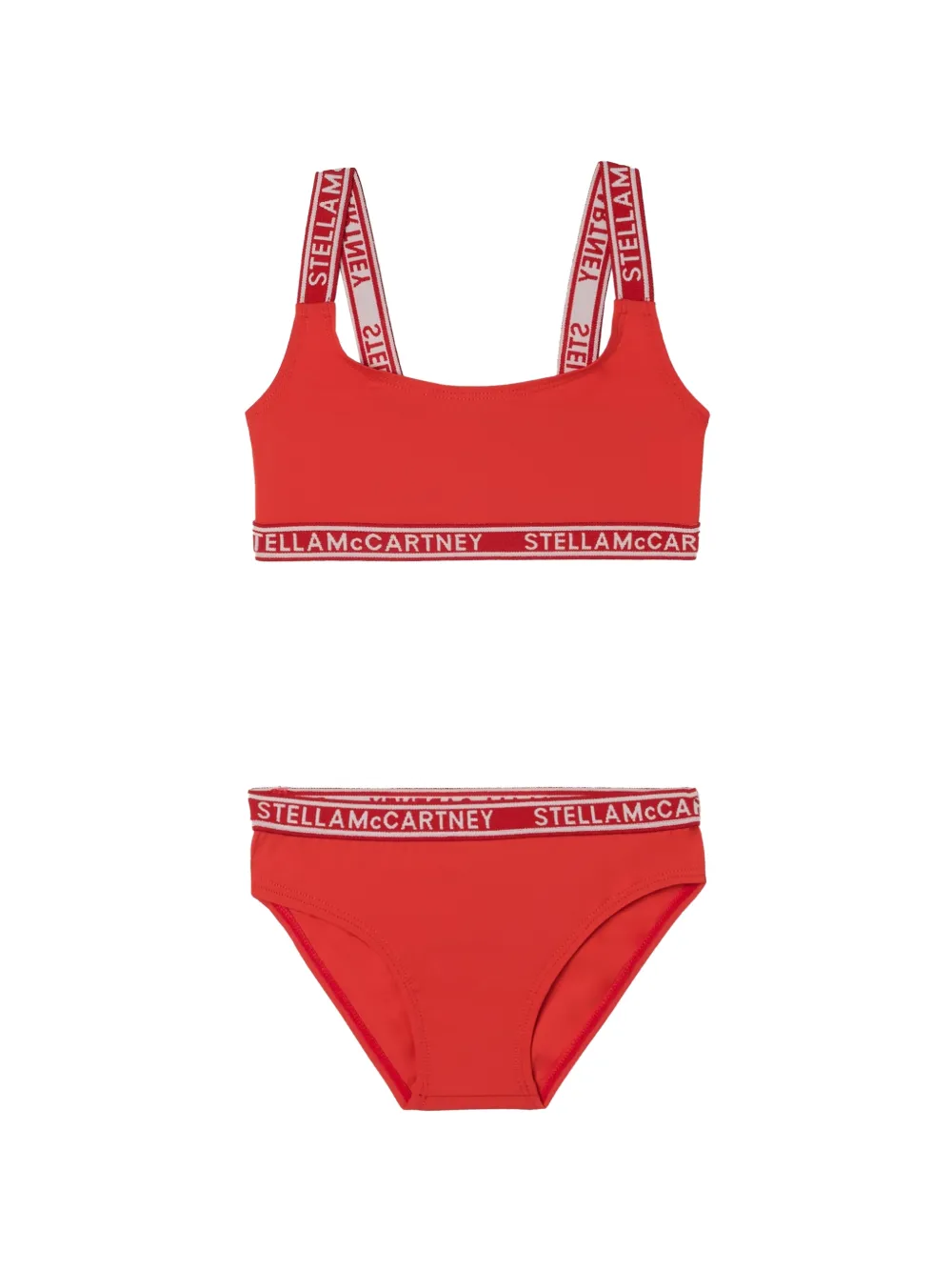 Stella McCartney Kids logo-detail bikini - Rosso