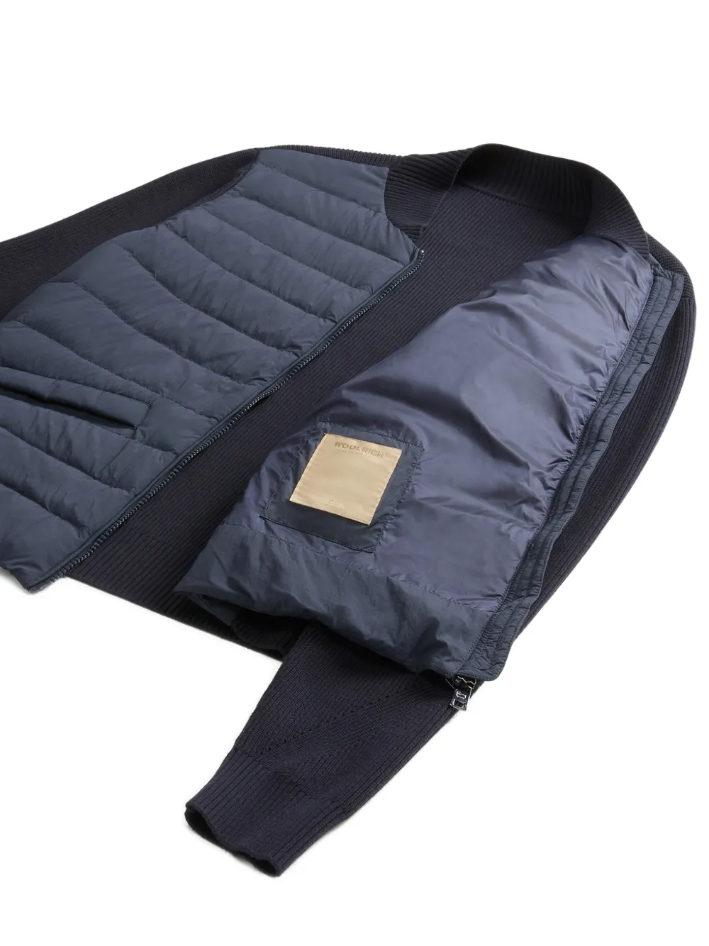 Woolrich Hyvrid gewatteerd bomberjack Blauw