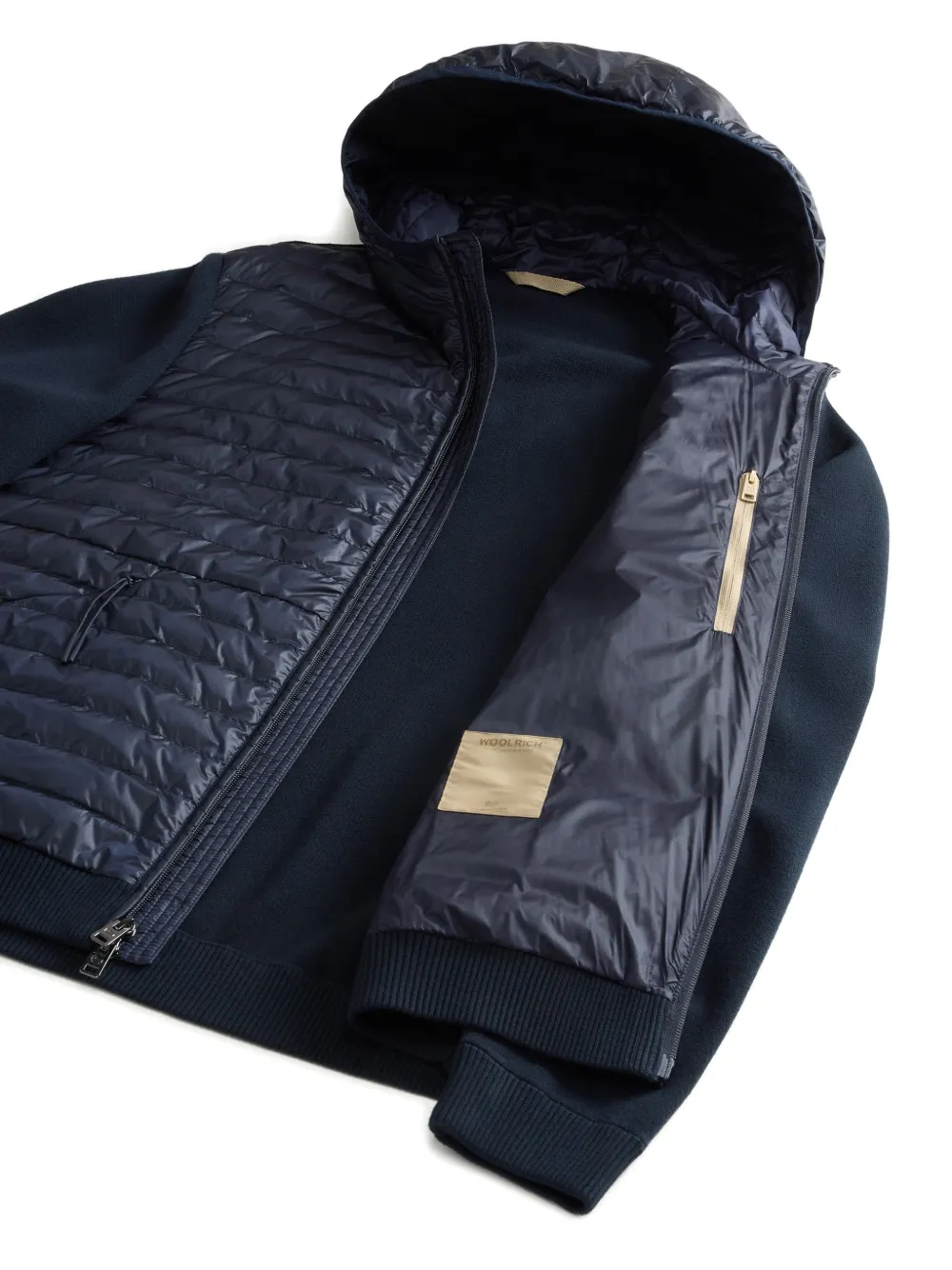 Woolrich Allen Hybrid jack met capuchon Blauw