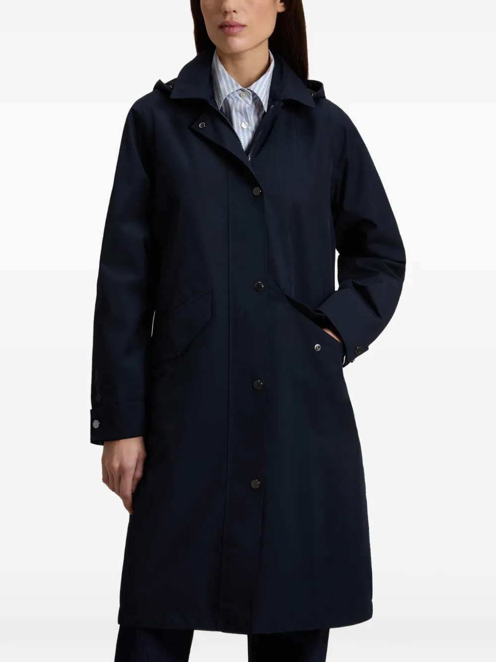 Woolrich GTX lange parka Blauw