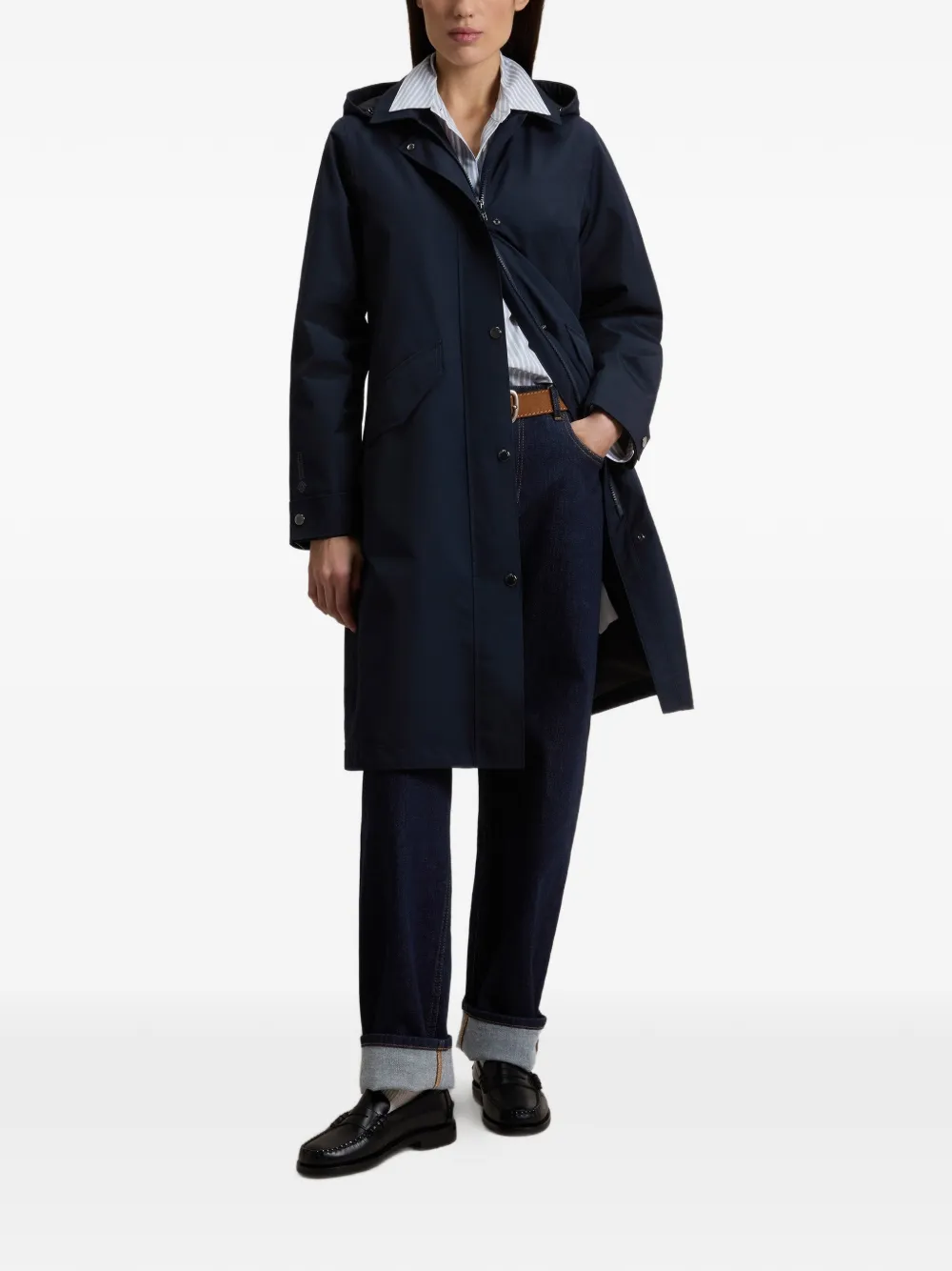 Woolrich GTX lange parka Blauw