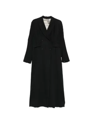 MM6 Maison Margiela Cotton Twill Trench Coat | Black | FARFETCH SG