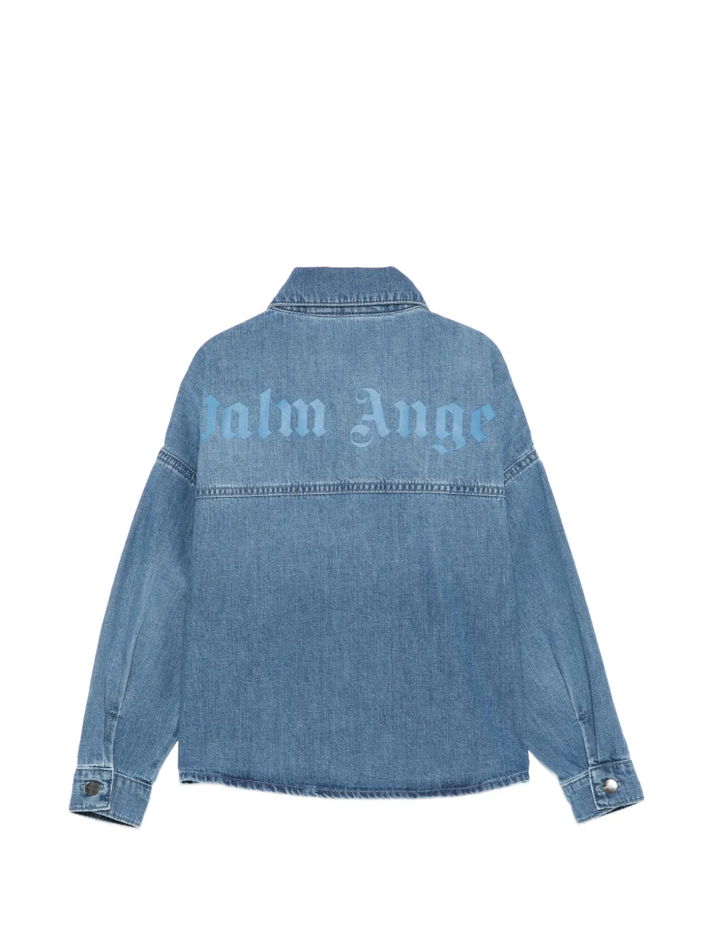 Palm Angels Kids Spijkershirt Blauw