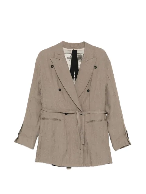 Masnada double-breasted belted blazer