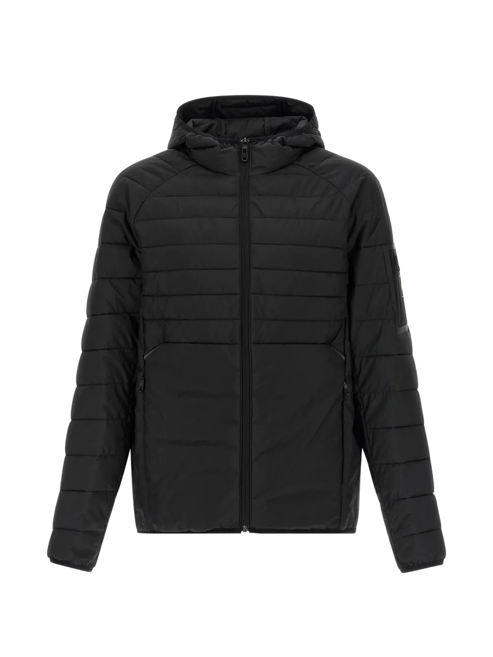 BOSS quilted hooded down jacket - Nero