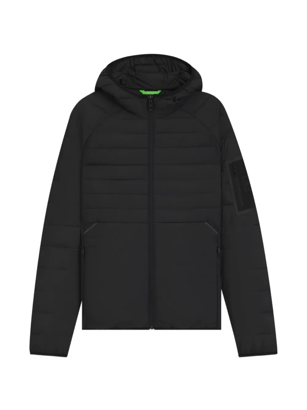BOSS quilted hooded down jacket - Nero
