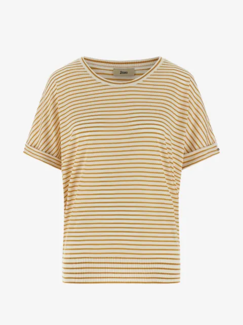 Herno striped cuffed-sleeves T-shirt