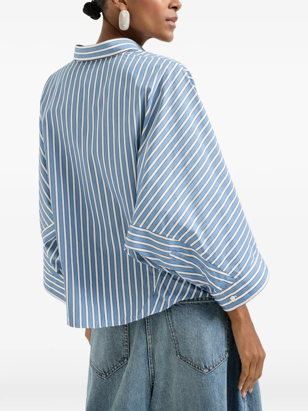 Brunello Cucinelli ストライプ シャツ | ブルー | FARFETCH JP