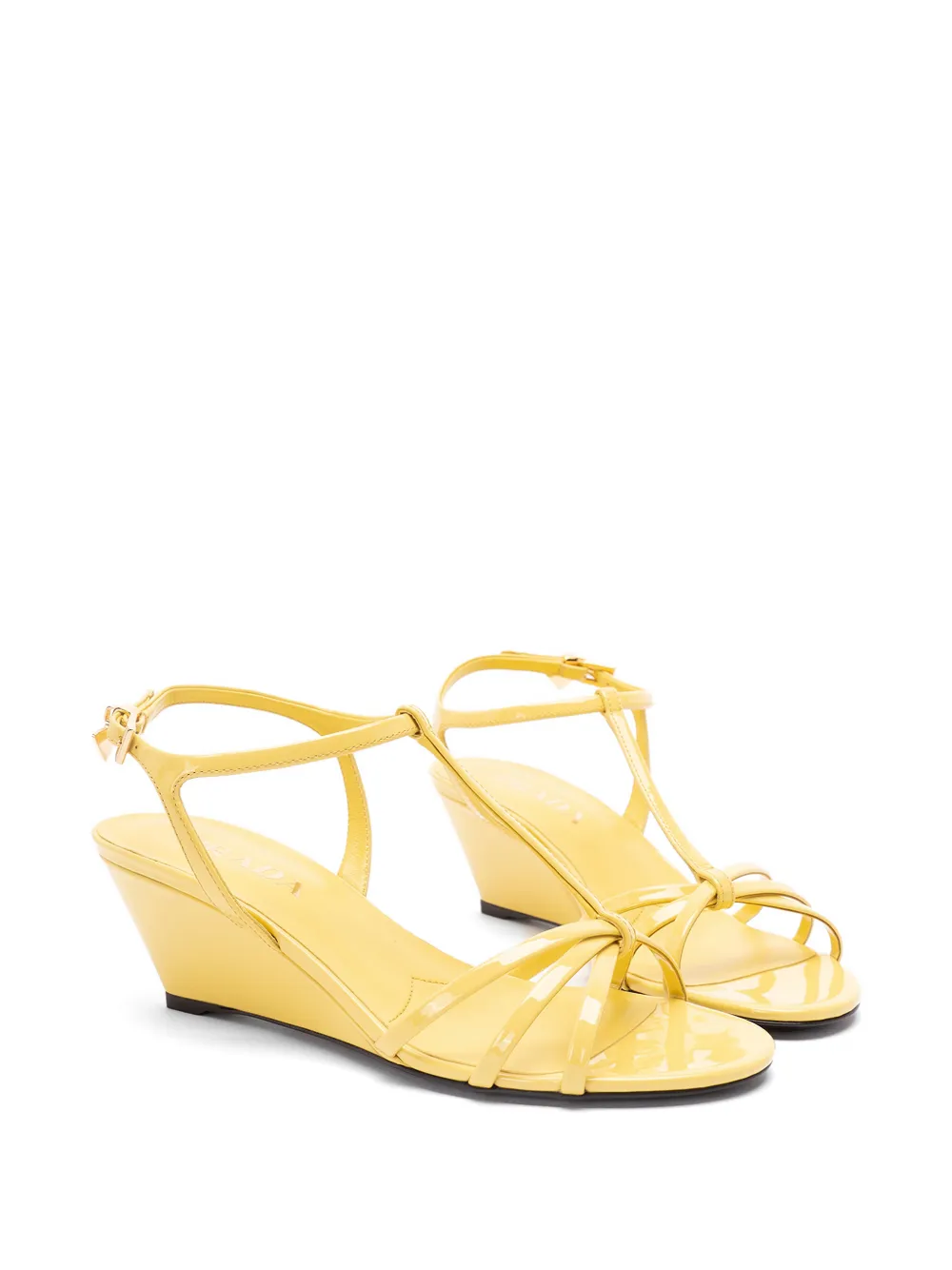 Prada patent-leather sandals Geel