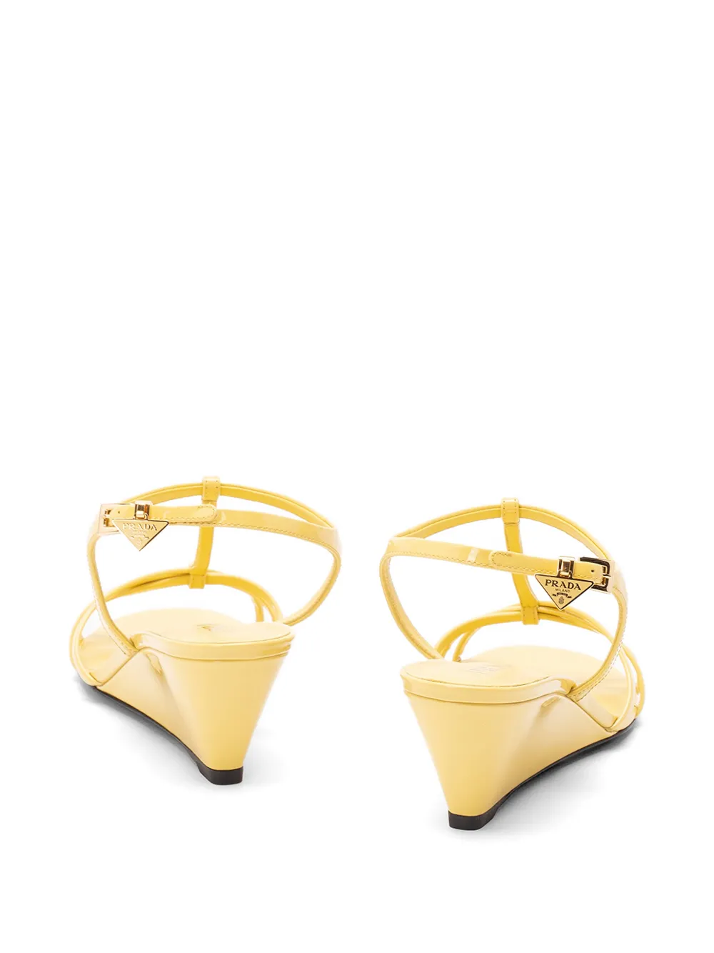 Prada patent-leather sandals Geel