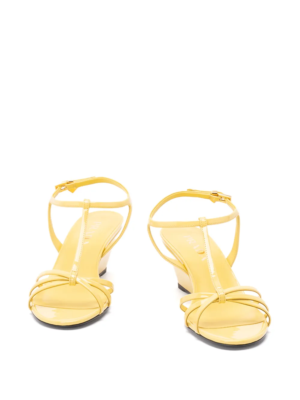 Prada patent-leather sandals Geel